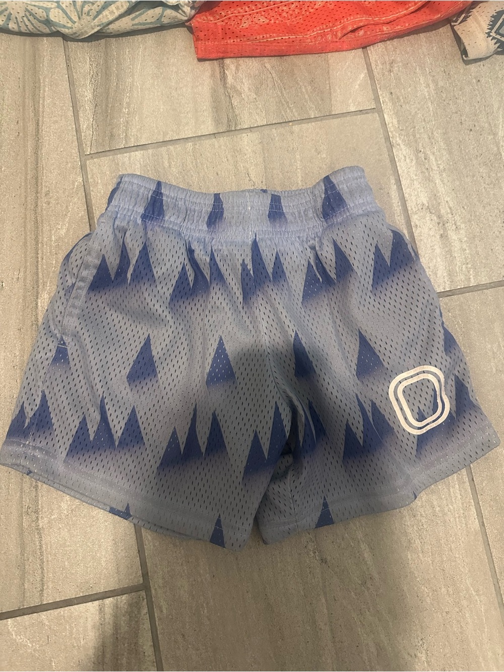 Kids Blue Patterned Active Shorts